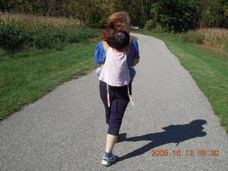 Norristown farm park - Betsy carrying Cecelia